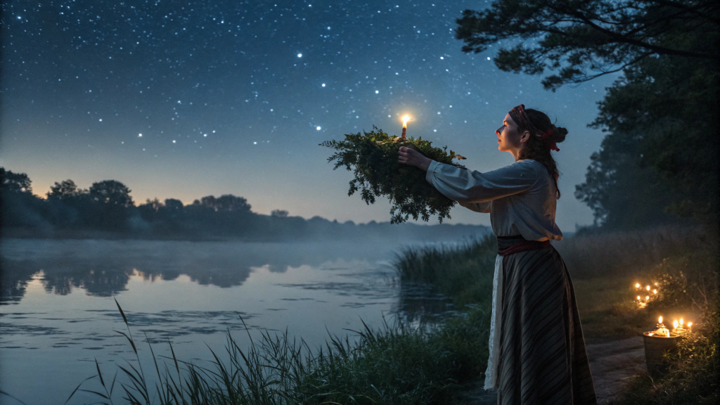 В Кубанских станицах девушки гадали, они пускали венок  и наблюдали за ним