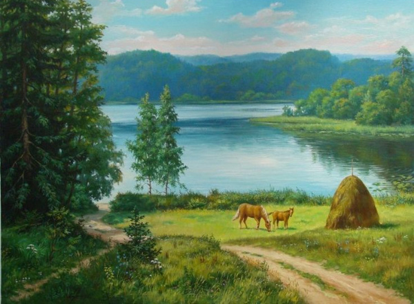 "Прогулка", 60х80, холст-масло. Источник изображения : vk.com› и Яндекс картинка.