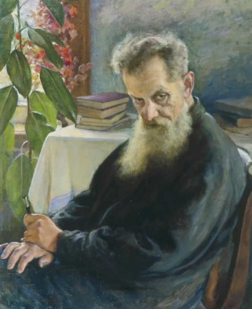 Юлий Бершадский. Портрет уральского писателя Павла Бажова, 1943.