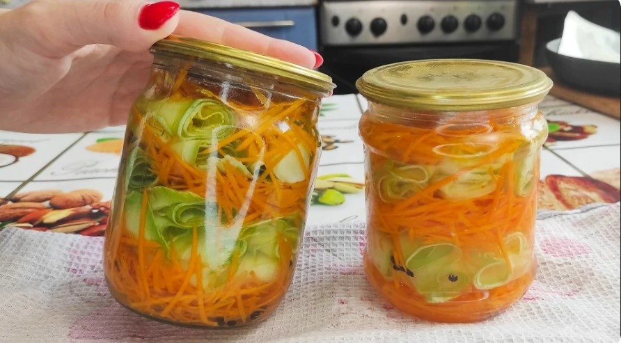 Не хуже икры! Хрустящие рулетики из кабачков с морковью на зиму (вкусно, бюджетно и без заморочек)