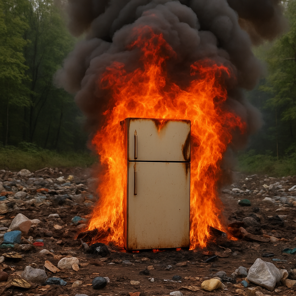 Холодильник горит
