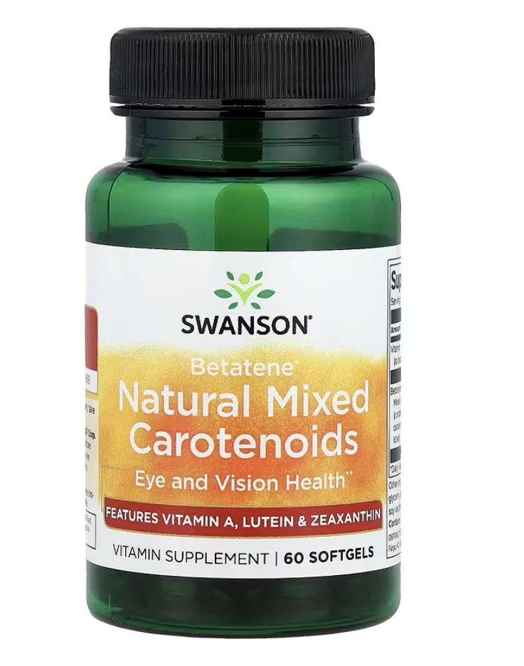 Swanson, Betatene®, натуральные смешанные каротиноиды, 60 мягких таблеток