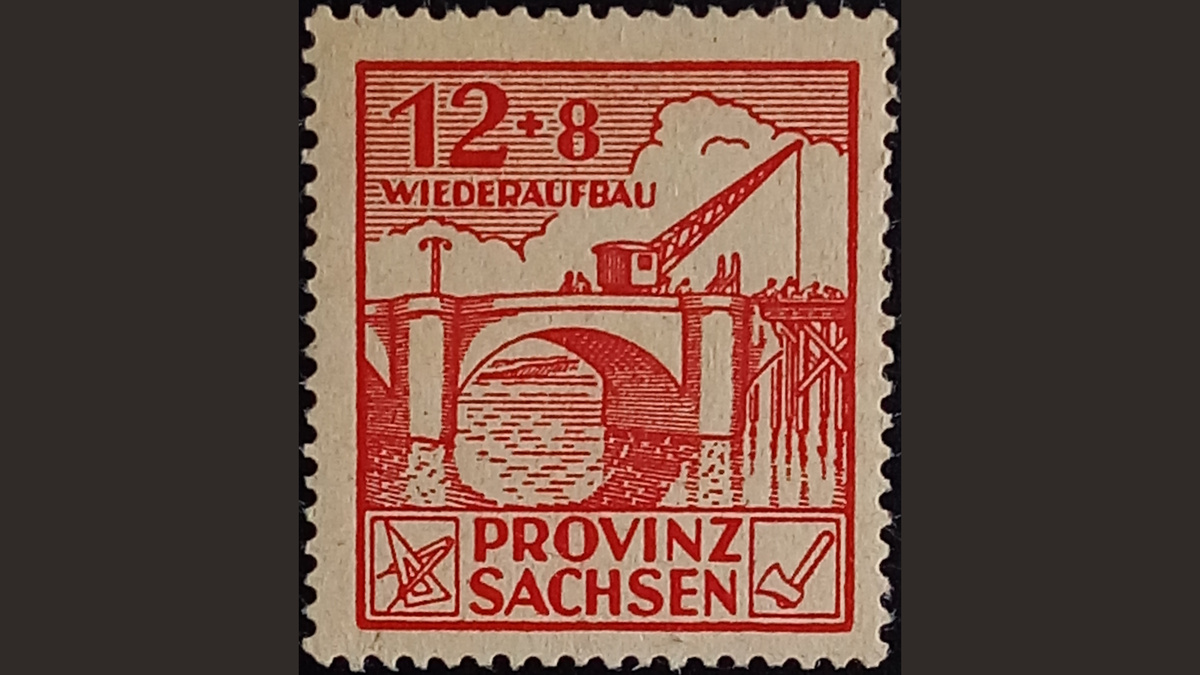 1.2. Германия. Саксония. Советская зона, 1946 год, № 88 A. Строительство мостов и водных путей. Реконструкция.