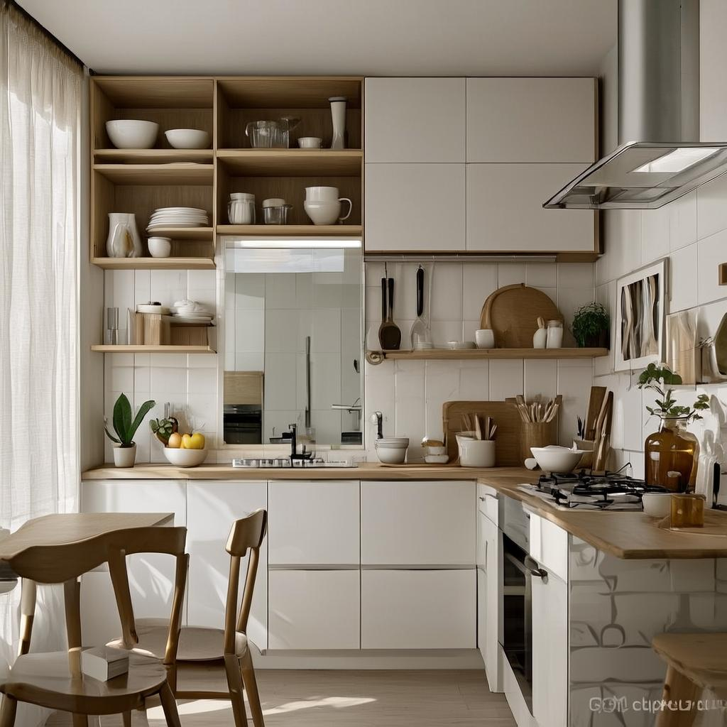 визуально увеличить кухню