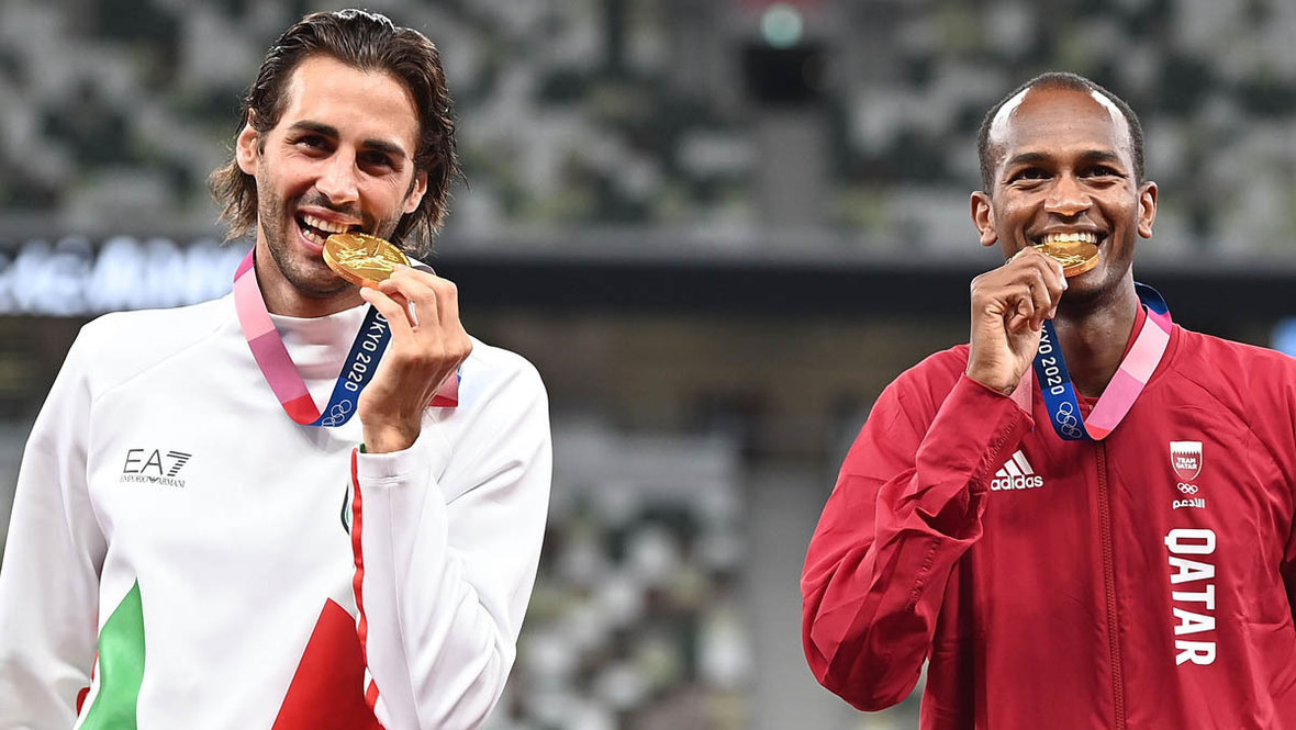    Джанмарко Тамбери и Мутаз Эсса Баршим. Global Look Press