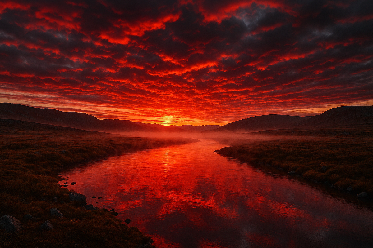 Рассвет, который горит в тундре, но не греет.