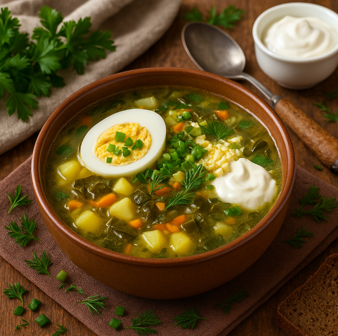Щавелевый суп с яйцом рецепты от Дарики