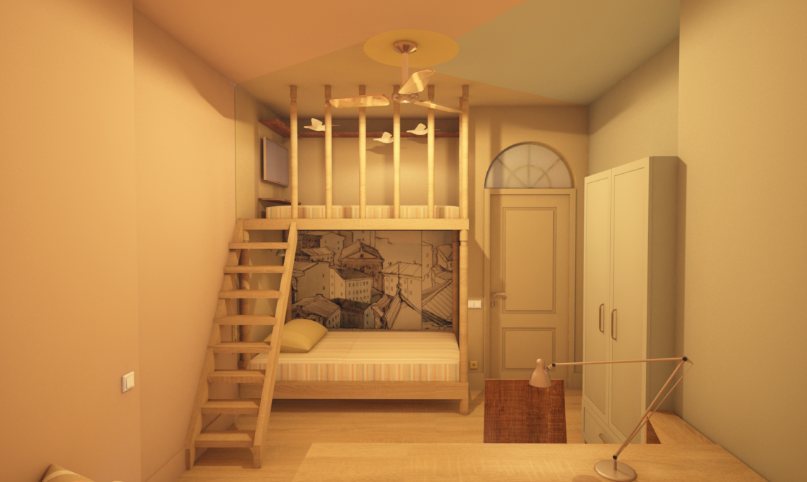 Крыша и пропеллер имеются! Намекаем на карлсона) 