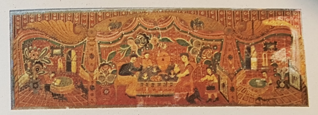 Крюков Д.И. Декоративное панно "Колхозная семья". Источник: Коновалов А.Е. Городецкая роспись. Горький, 1988.