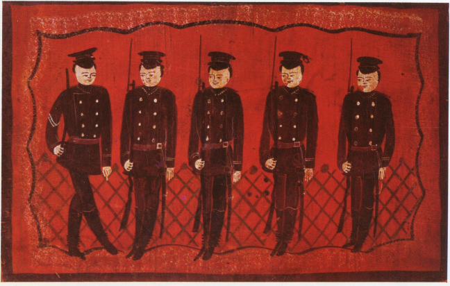 Поляков Г.Л. Донце расписное. Деталь. Конец XIX в. Источник: Маврина Т.А. Городецкая живопись. Л.: Аврора, 1970. 