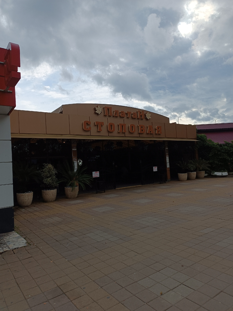 Вход в столовую Платан