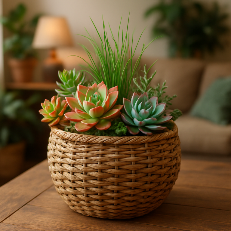    Как создать стильные кашпо из ротанга для суккулентов и трав: мастер-класс своими руками для уюта и красоты вашего интерьера Loza