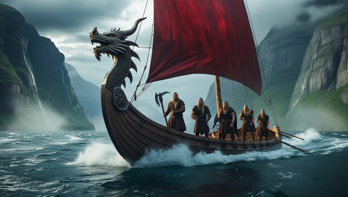 Драккар викингов (рекострукция)