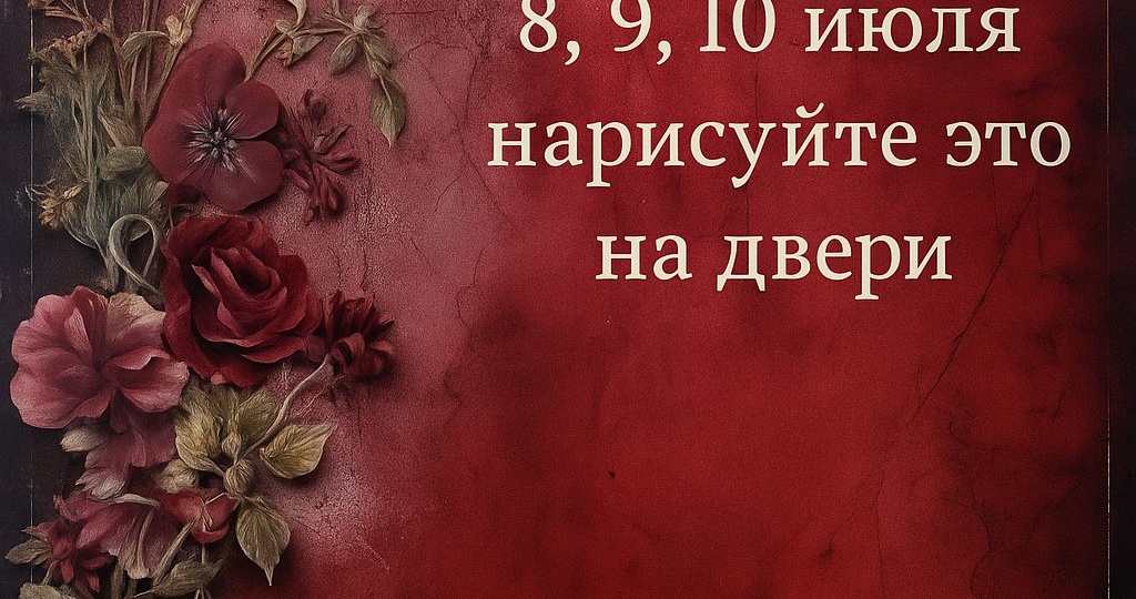 Только 8, 9 и 10 июля - Нарисуйте этот знак на двери.