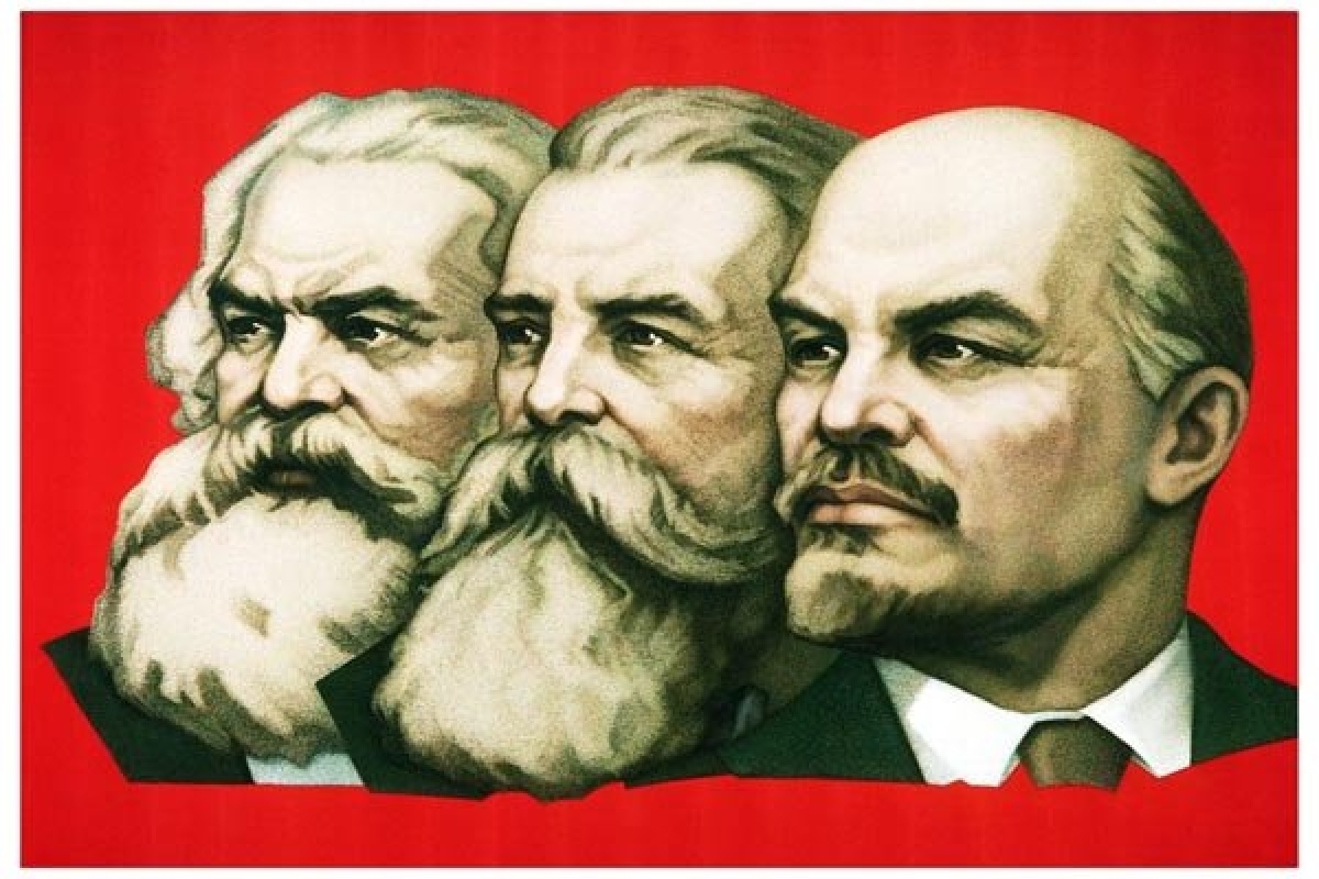    Маркс. Энгельс. Ленин. Советский плакат