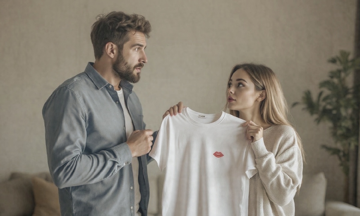 Помада на одежде