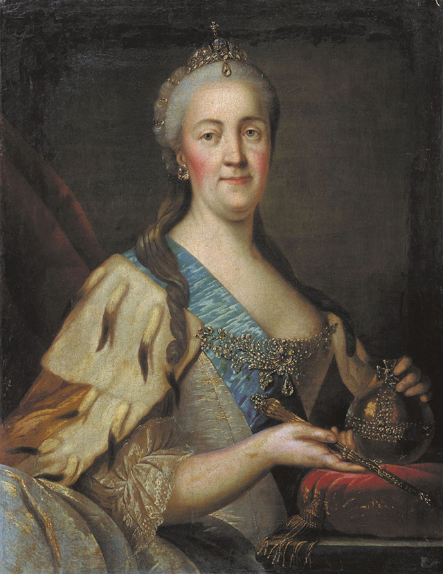    Портрет Екатерины II работы Ивана Саблукова, 1770-е. Фото: Public Domain