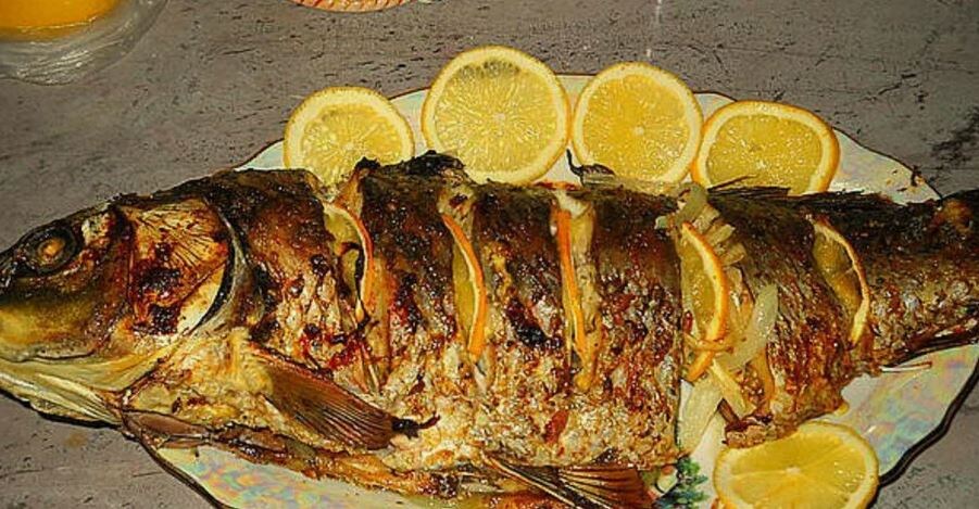 Сазан с лимонами (иллюстрация из открытых источников)