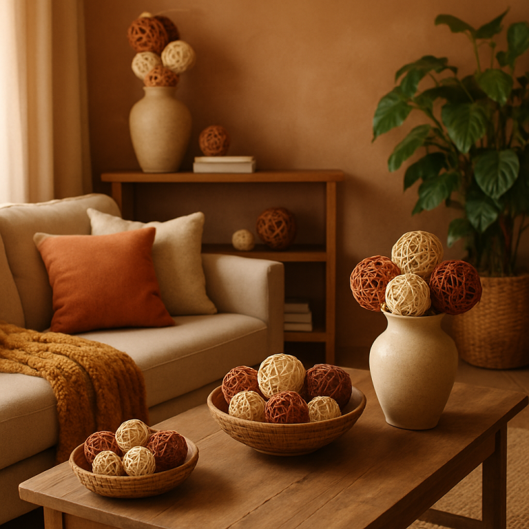    Как легко и красиво украсить интерьер с помощью ротанговых шаров-декора: простые идеи для уютного дома Loza