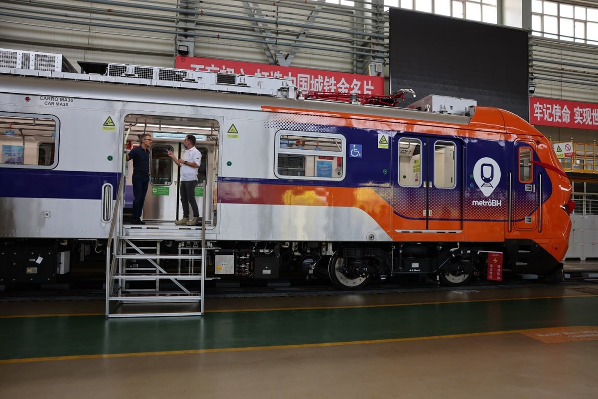 Головной вагон поезда метро от CRRC для Белу-Оризонти. Источник: Agência Minas Gerais