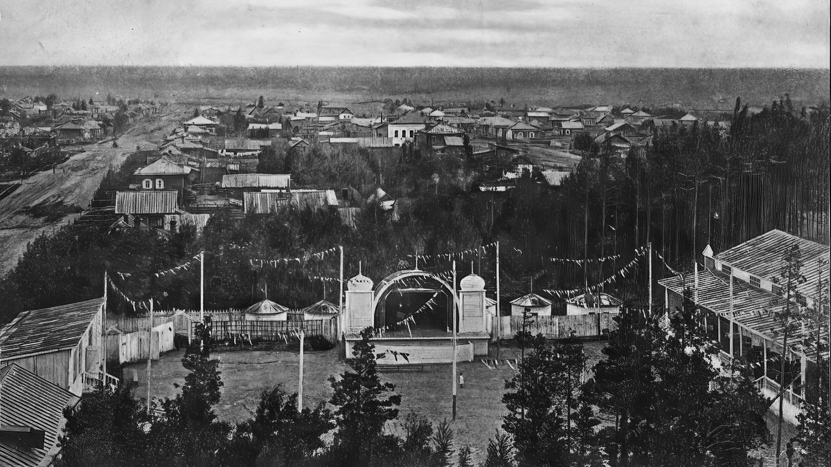 Сквер «Альгамбра». Новосибирск. Историческая фотография.
