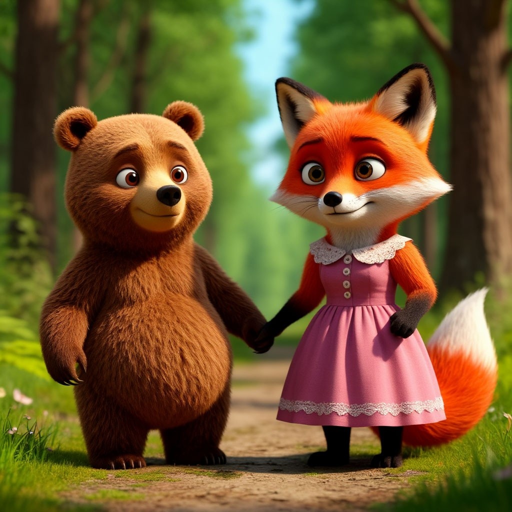                            Медведь 1 и лисица