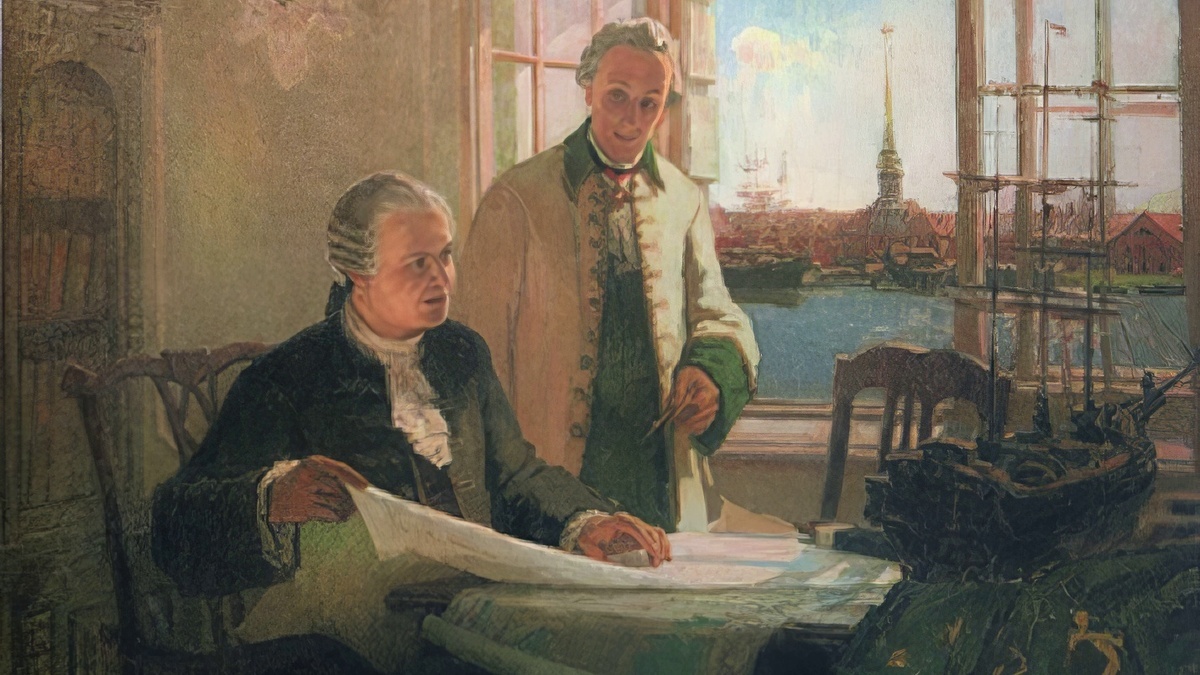 М. В. Ломоносов и В. Я. Чичагов