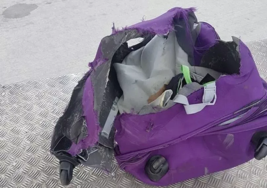 Так обычно рвутся тканевые чемодан