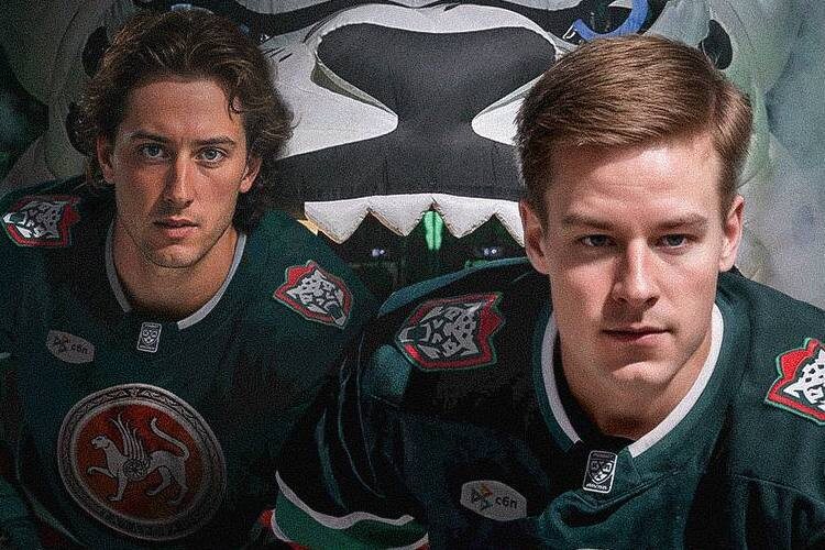    Брендон Байро (справа) и Уайатт Калинюк / фото: ak-bars.ru