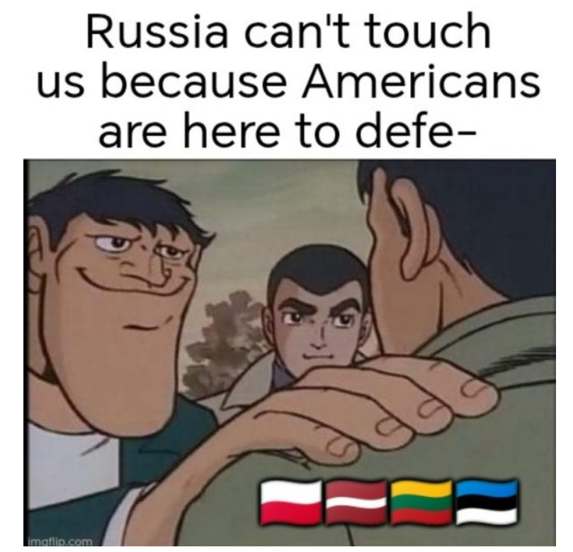 - Россия не может вас тронуть, потому что американцы здесь, чтобы защитить