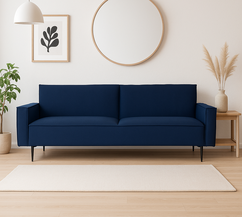 Марти трёхместный диван-релакс велюр Formula 788 (синий)