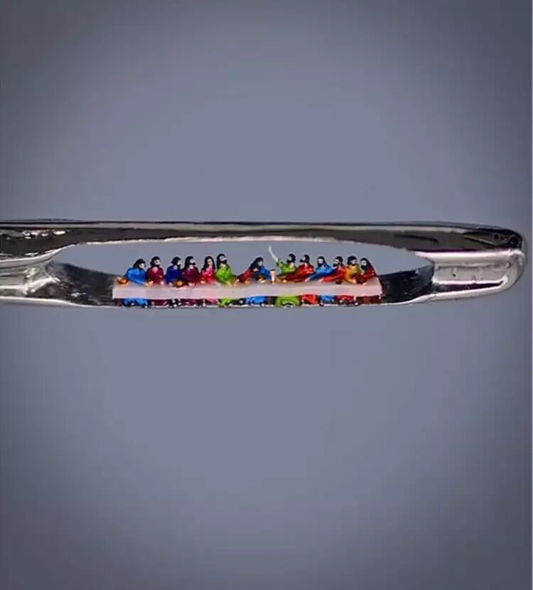 Микроскульптуры Уилларда Уигана. Тайная вечеря