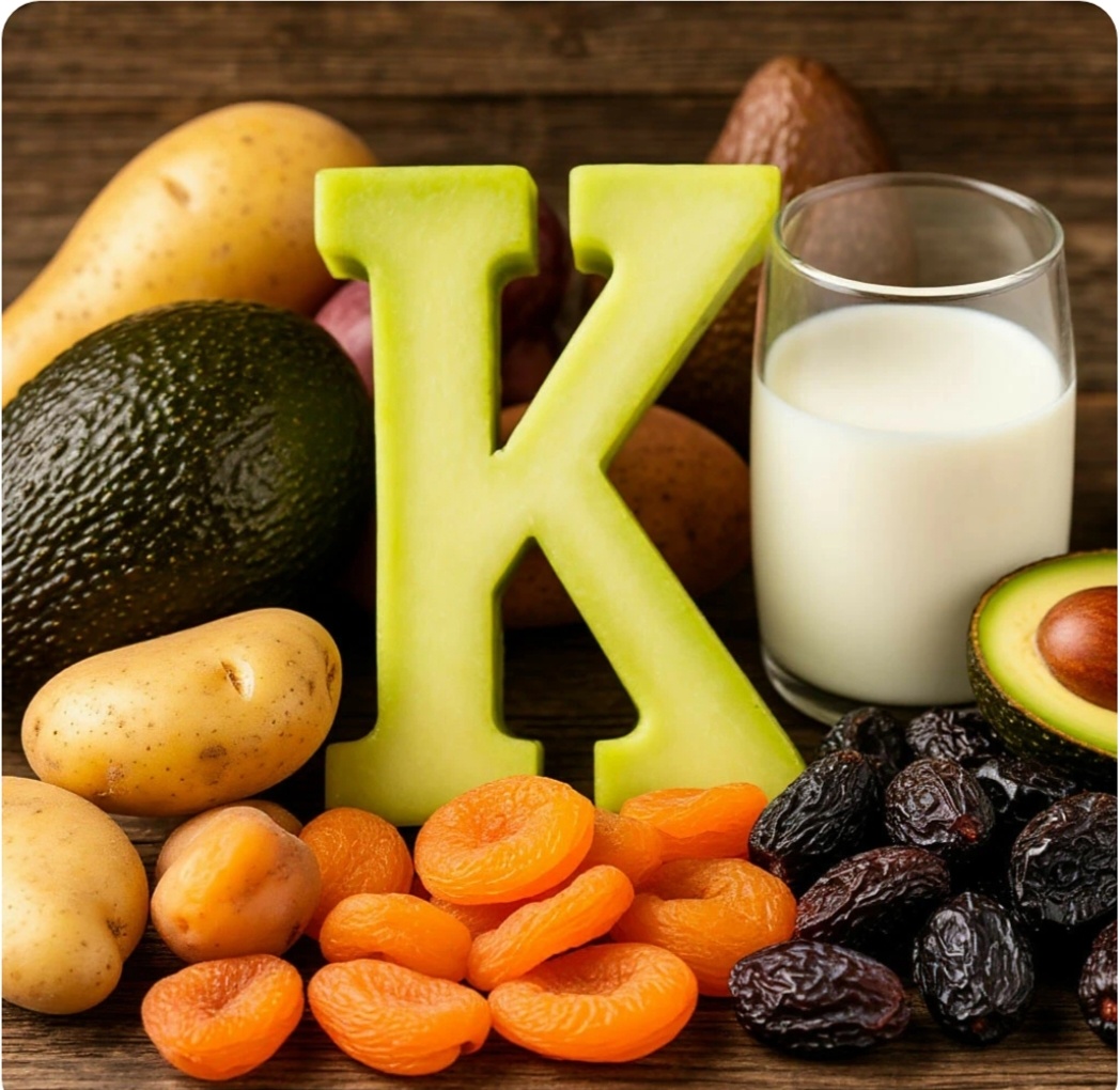 Лучшими источниками калия считаются бананы, картофель, шпинат, авокадо и курага.