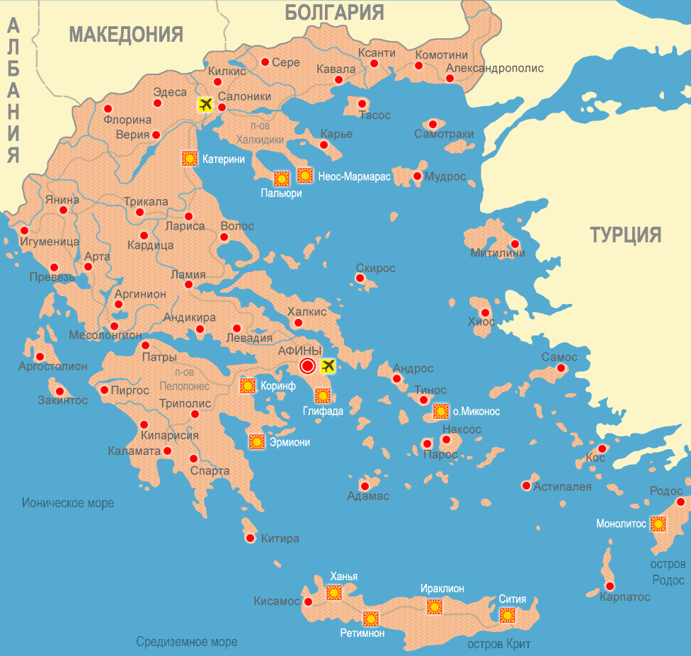 Карта Греции. Источник: https://www.tourister.ru/world/europe/greece/map