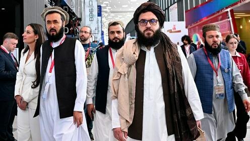 Делегация талибов прибыла на Петербургский международный экономический форум (ПМЭФ), июнь 2025 года. Фото с сайта РИА Новости