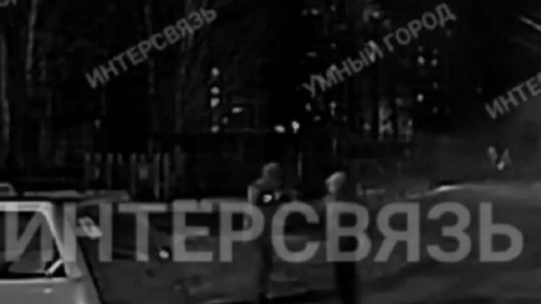    ЧП произошло во дворе дома. Фото: скрин видео камеры Интерсвязь.