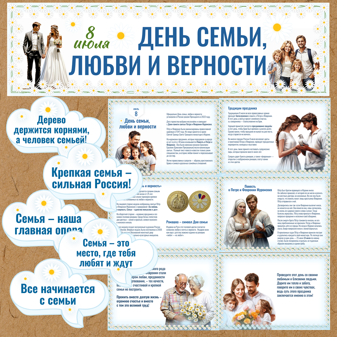 8 июля. День семьи, любви и верности. Оформление