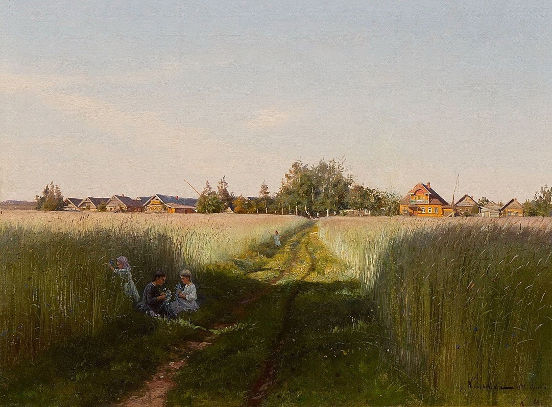 Крачковский Иосиф Евстафьевич. Летний день. Деревня Орлино