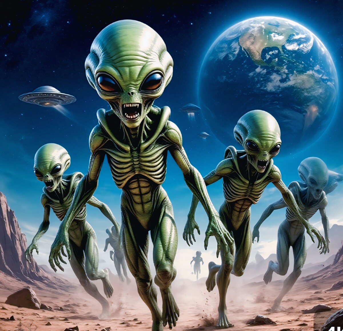 Бегут в ужасе прочь