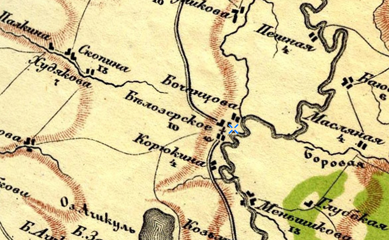 Фрагмент карты Стрельбицкого издания 1919-1921. Восток.