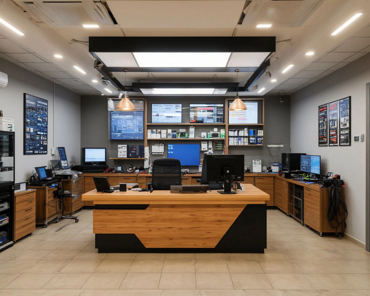 Ресепшен для сервисного центра.