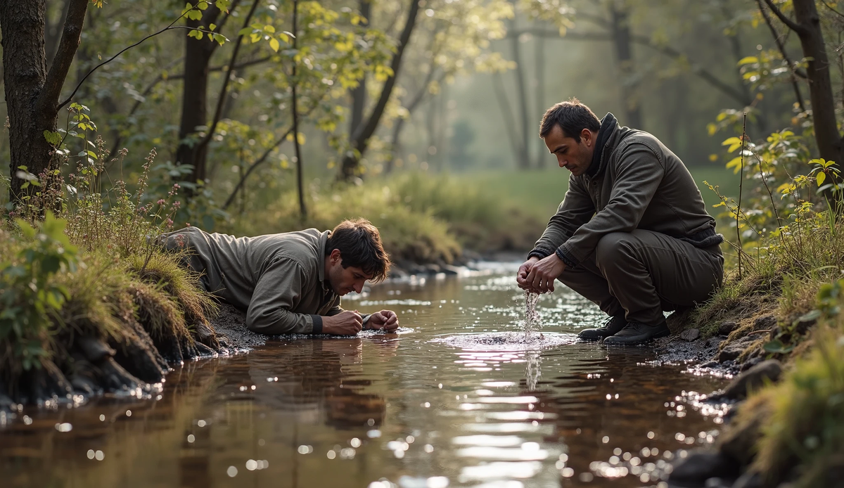 Ну, почти получилась... мужик никак не хотел припадать губами к воде)