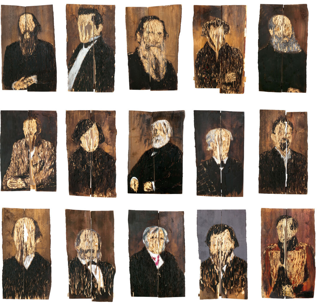    Серию «Русские писатели» (2020) целиком купил в свою коллекцию Денис Химиляйне. Фото: предоставлено Нестором Энгельке