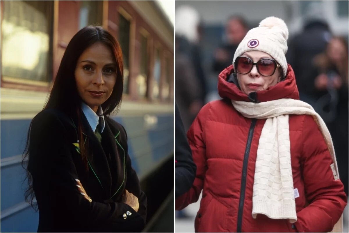    В 1993 году вышел первый сольный альбом «Останься» Марины Хлебниковой; Певица перед началом церемонии прощания с певцом Владимиром Левкиным в Большом траурном зале Троекуровского кладбища в Москве, 2024 год.