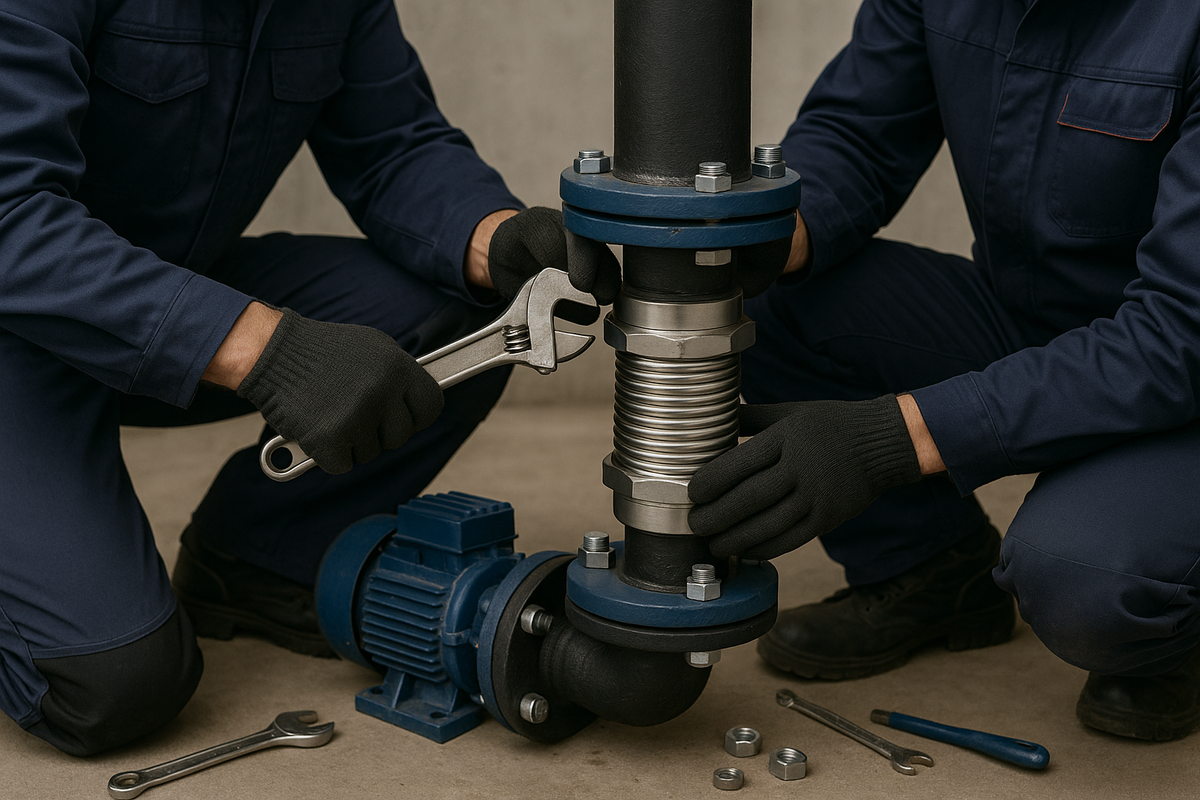 вибровставка для трубопроводов, демпфер насосного оборудования.