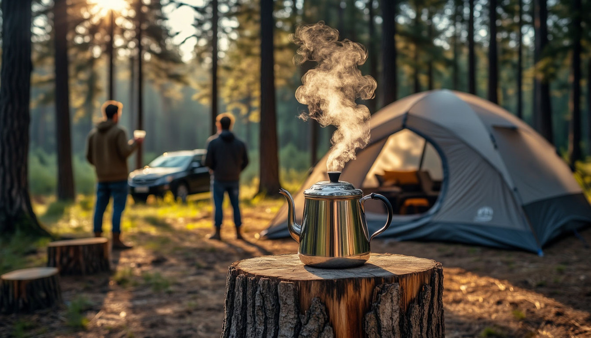 Лес, рыбалка и чай, который мы сварганили из того, что нашли под ногами! 🌳🔥 /@ИИ