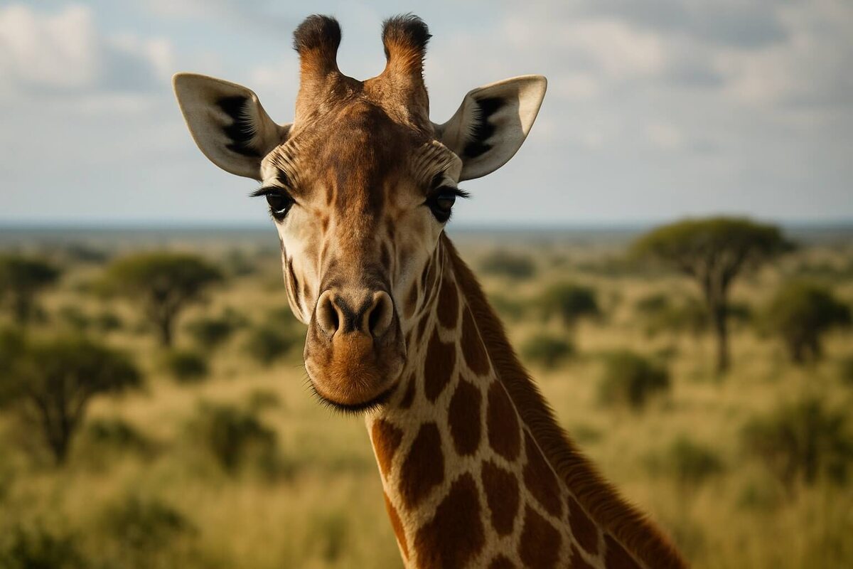    Пятна на теле жирафа служат не только украшением, но и важным элементом маскировки