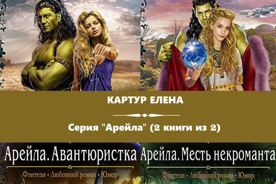 "Арейла. Авантюристка", "Арейла. Месть некроманта". Картинки с сайта: https://www.chitai-gorod.ru/author/kartur-elena-360815