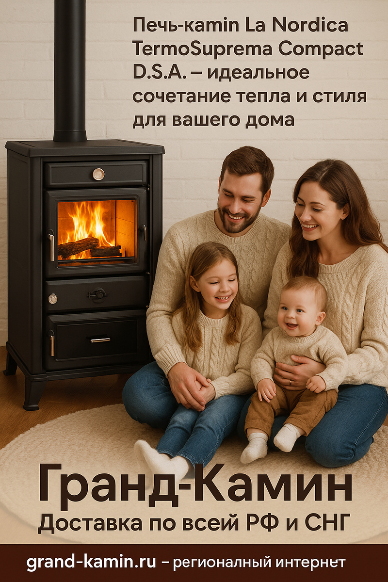    Печь-камин La Nordica TermoSuprema Compact D.S.A. – идеальное сочетание тепла и стиля для вашего дома Kamin