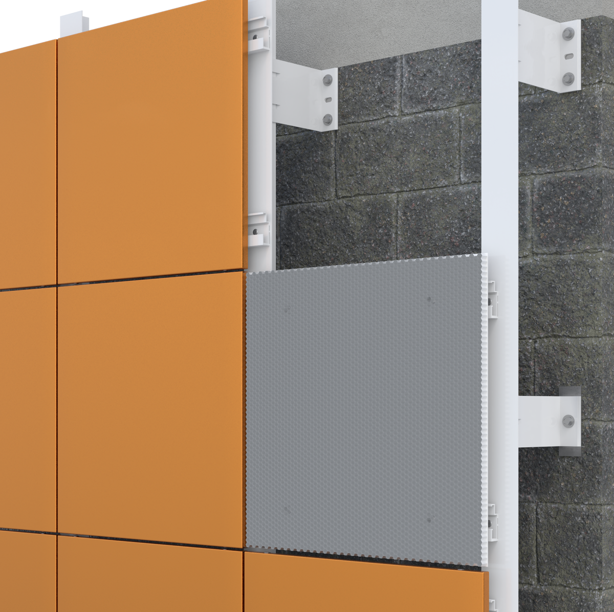 Пример панелей из сотового алюминия